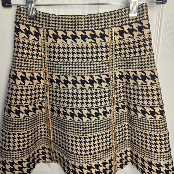 Hervé Léger High-Waisted Houndstooth Mini Skirt - Picture 6 of 11